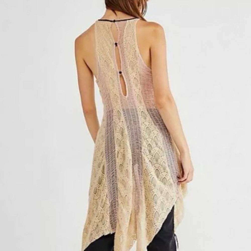 NWT! Free People Sheer Lace Sleeveless Midi Dress